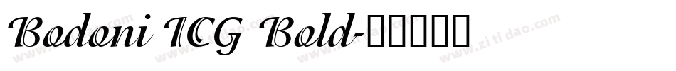 Bodoni ICG Bold字体转换